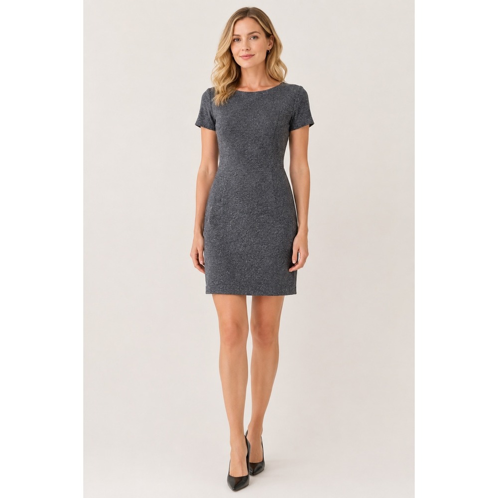 Theory Betty Short Sleeve Wool Merino Blend Sheath Dress Size 0